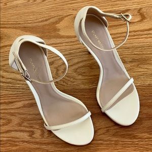 Stuart Weitzman Women's White Nudist Heels